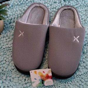 Nwt Men's Kisfly House Cotton Grey Slippers